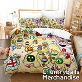 AU Size Countryballs Bedsheets Bedding Duvertcovers