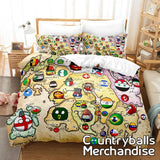 EU Size Countryballs Bedsheets Bedding Duvertcovers