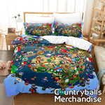 AU Size Countryballs Bedsheets Bedding Duvertcovers