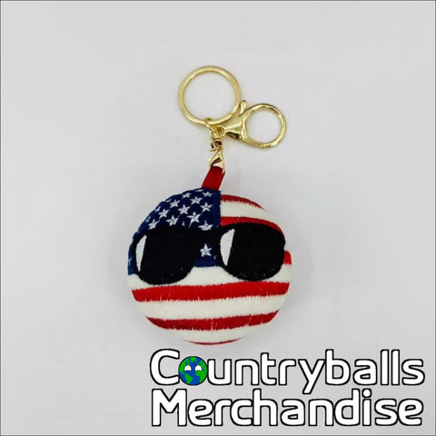 United States of America USA 7cm Bag Pendant Keychain