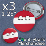 Austria Pin Badges x3 Pack