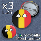 Belgium Pin Badges x3 Pack
