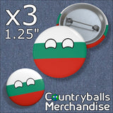 Bulgaria Pin Badges x3 Pack