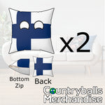 2x Finland Pillow Cases Pack