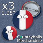 France Pin Badges x3 Pack