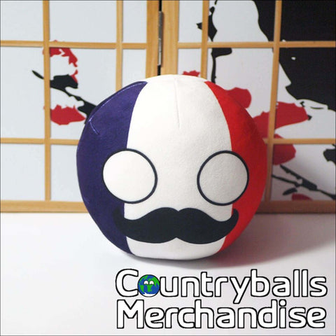 Countryballs Polandball France Mustache Plush Plushie