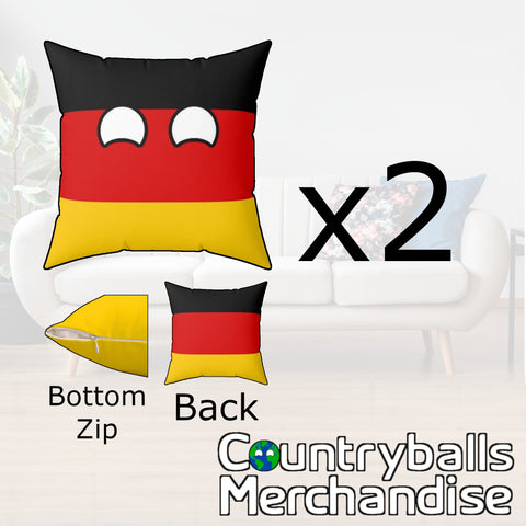 2x Germany Deutschland Pillow Cases Pack