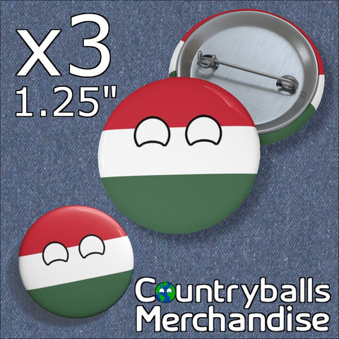 Hungary Pin Badges x3 Pack