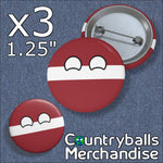 Latvia Pin Badges x3 Pack