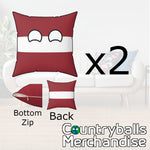 2x Latvia Pillow Cases Pack