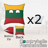 2x Lithuania Pillow Cases Pack