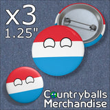 Luxembourg Pin Badges x3 Pack