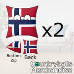 2x Norway Pillow Cases Pack