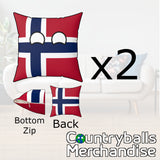 2x Norway Pillow Cases Pack