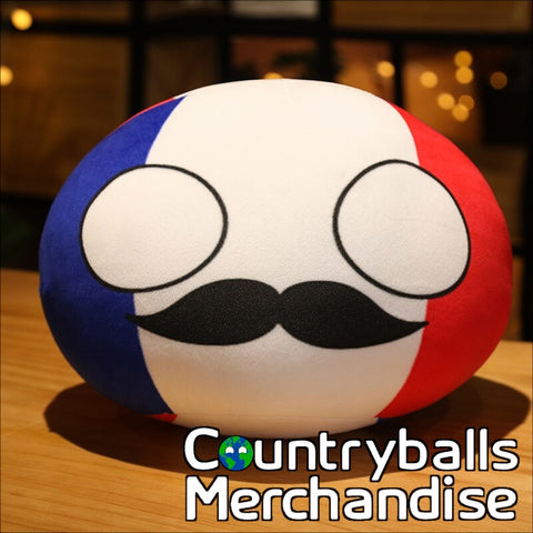 France with Mustache Cushion