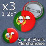 Portugal Pin Badges x3 Pack