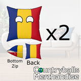 2x Romania Pillow Cases Pack