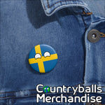 Sweden Pin Badges x3 Pack