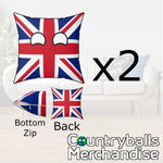 2x United Kingdom Pillow Cases Pack
